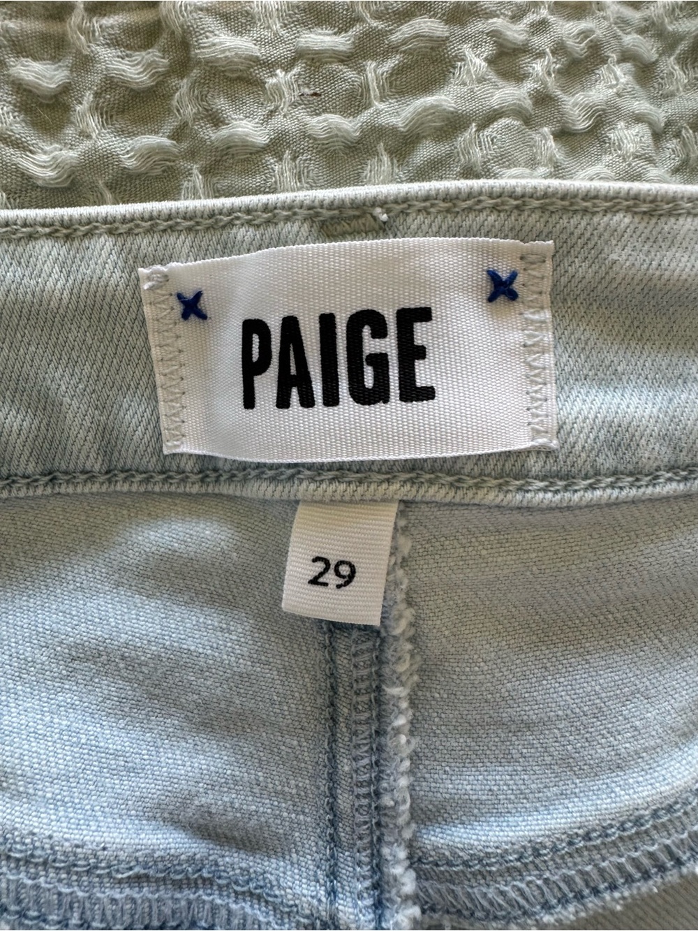 PAIGE Light Blue High-Rise Wide Leg Jeans - Picture 6 of 10